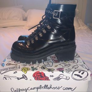 Jeffrey Campbell Czech Platform Combat Boot sz 10